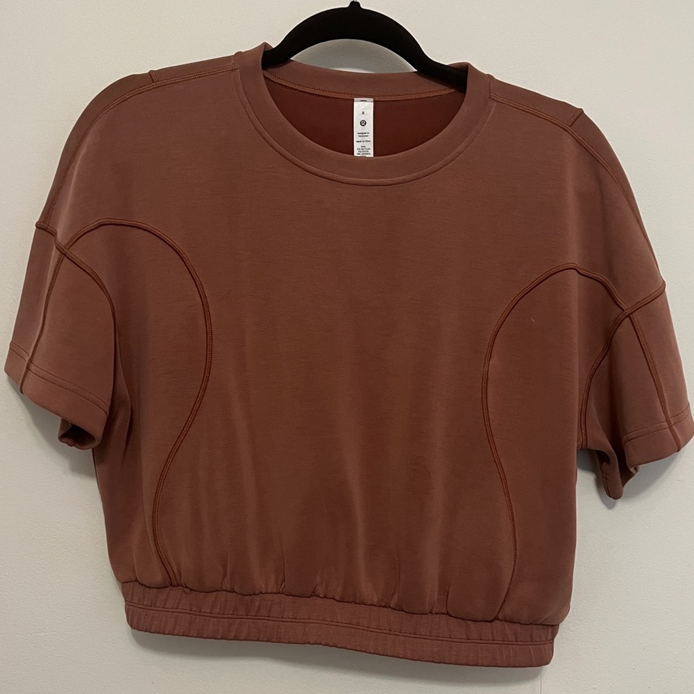 NWT Lululemon Softstreme Gathered Tee Ancient Copper Size 8